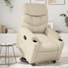 vidaXL Fauteuil relax avec releveur Crème Similicuir Voir les images du produit 2