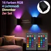 2er Set RGB LED Wandleuchte Innen, Farbwechselnde Wandlampe Produktbild-Vorschau 1