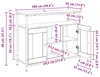 vidaXL Dressoir Artisan-Eikenhout, 100 x 35 x 80 cm, Productafbeelding-voorbeeld 8