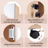 COSTWAY, šatňová skrinka s zrkadlom na kolieskach, Náhľad obrázku produktu 8