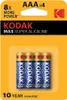Kodak AAA, Jednorazowa bateria, AAA, Alkaliczny, 1,5 V, 4 Podgląd zdjęcia produktu 1