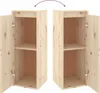 Two open wooden cabinets are shown side-by-side. Produktbild-Vorschau