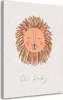 Leinwandbild verzauberter löwe 40x60 cm Feeby orange Produktbild-Vorschau 1