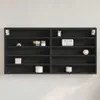 vidaXL Vitrína černá 100x8,5x50 cm materiál na bázi dřeva Náhled obrázku produktu 2