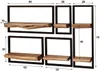 Hoyz Collection – Wandregal-Set Edge – Massive Akazie natur Produktbild-Vorschau 5