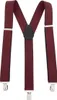Bretelle larghe 3,5 cm a forma di Y bordeaux Anteprima dell’immagine prodotto 1