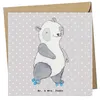 Mr. & Mrs. Panda Grußkarte Panda Inliner fahren - Grau Produktbild-Vorschau 1