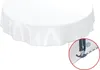 Tischdecke Wachstuch PVC abwaschbar Einfarbig Weiß Rund Produktbild-Vorschau 2