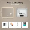 Mirlux LED Badspiegel 100 x 80 cm rahmenlos dimmbar Produktbild-Vorschau 7