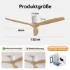Sofucor Deckenventilator, 132 cm, Massivholz, ohne Leuchte Produktbild-Vorschau 2
