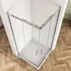100x100cm 195cm Eckeinstieg Dusche Schiebetür Produktbild-Vorschau 4