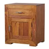 Wohnling Table de nuit en bois massif de sheesham Design Voir les images du produit 3