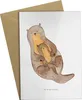 Mr. & Mrs. Panda babykarte Otter Kind - Weiß - Geschenk, Produktbild-Vorschau 1