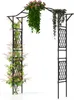 COSTWAY Arc de roses en métal, arc de jardin pour plantes Voir les images du produit 1
