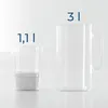 Caraffa filtrante Wessper D2 BOROSILICATE da 3 L, bianca – Anteprima dell’immagine prodotto 12