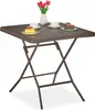 Tavolo da giardino Relaxdays effetto legno, quadrato, Anteprima dell’immagine prodotto 1