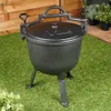 Marmite émaillée sur pieds avec couvercle, 10L, pour feu Voir les images du produit 9