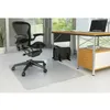 An office chair and desk setup with a floor mat. Produktbild-Vorschau