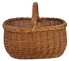 Einkaufskorb aus Weide Pilzkorb Oval Braun 46x32x35 cm Produktbild-Vorschau 2
