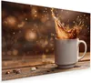 Küchenrückwand Spritzschutz Glas mit Motiv Kaffee Spritzer Produktbild-Vorschau 1