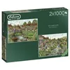 Falcon de luxe Village Life - 2x 1000 Teile, 1000 Stück(e), Produktbild-Vorschau 1