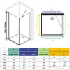 IMPTS 80 x 70 cm Duschkabine Duschabtrennung Glas Duschtür Produktbild-Vorschau 3