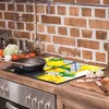 A kitchen counter with a stovetop and backsplash. Produktbild-Vorschau