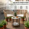 Balkonset Gartenset Bistro Set Gartenmöbel Set Outdoor Rope Produktbild-Vorschau 5