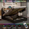 Polsterbett 180x200cm mit Ladefunktion (USB), Jugendbett Produktbild-Vorschau 3