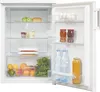 An open refrigerator with various food items inside. Produktbild-Vorschau