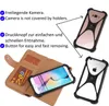 Collage of phone cases and a wallet, with descriptive text. Produktbild-Vorschau