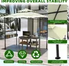 LARS360 Pavillon de barbecue avec double toit beige - Tente Voir les images du produit 4