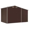 vidaXL Capanno da giardino Marrone 277x192,5x179 cm Acciaio Anteprima dell’immagine prodotto 7