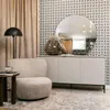 Selsey Sideboard Bemmi Kommode 3-türig, Beige mit schwarzen Produktbild-Vorschau 4