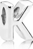 A silver letter K charm is shown against a white background. Anteprima dell’immagine prodotto