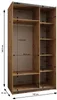 MEBLE KRYSPOL LUX 4 Schrank - 245,5x140x64cm - Schwarz, Produktbild-Vorschau 4