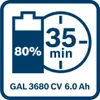 Chargeur rapide Bosch GAL 3680 CV 14,4 - 36 V 8 A Voir les images du produit 8