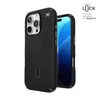 A black iPhone case with a textured grip pattern is shown next to an iPhone. Náhled obrázku produktu