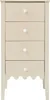 Kommode ‘Luspoo’ mit 4 Schubladen 82 x 40 x 40 cm Cremeweiß Produktbild-Vorschau 6
