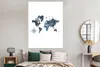 MuchoWow® Poster Weltkarte - Blau - Weiß 120x160 cm - Produktbild-Vorschau 4