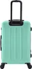 A mint green suitcase with black accents is shown from the front. Produktbild-Vorschau