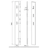 Technical drawing of a wall-mounted coat rack panel with dimensions. Produktbild-Vorschau