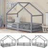 MODFU Lit enfant 90 x 200 cm - Lit cabane en pin avec Voir les images du produit 5
