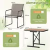 COSTWAY Set di mobili da giardino a 3 pezzi, tavolo bistrot Anteprima dell’immagine prodotto 3