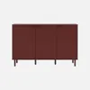 sweeek - Sideboard mit Holzdekor und Metall 3 Türen 120cm - Produktbild-Vorschau 2