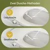 A split image showing two different shower functions of a toilet seat bidet. Anteprima dell’immagine prodotto