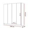 A diagram of a white wardrobe with dimensions indicated. Produktbild-Vorschau