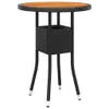 5-tlg. Garten-Lounge-Set Poly Rattan Schwarz Produktbild-Vorschau 5