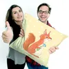 Mr. & Mrs. Panda Sofa Kissen Eichhörnchen Blume - Gelb Produktbild-Vorschau 4