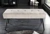 Design Sitzbank BOUTIQUE 100cm hellgrau Cord schwarze Produktbild-Vorschau 3